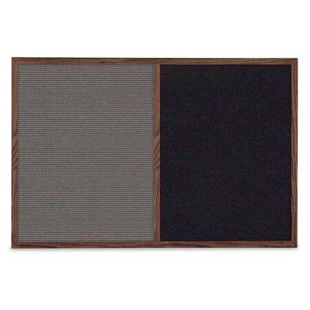 United Visual Products Slim Style Indoor Enclosed Corkboard, 36 UV504SC-WHITE-SURF